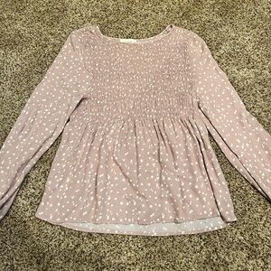Light Pink Polka Dot Blouse